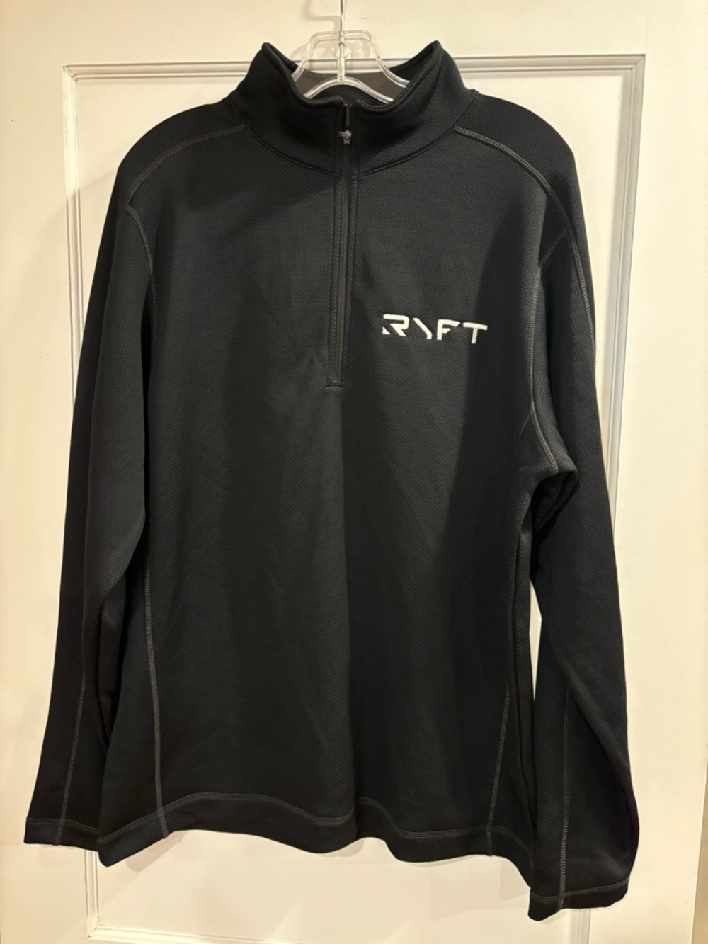 Nike Golf Dri Fit NEW Quarter Zip Black Mens L Cooling Tech Embroidery RYFT Logo